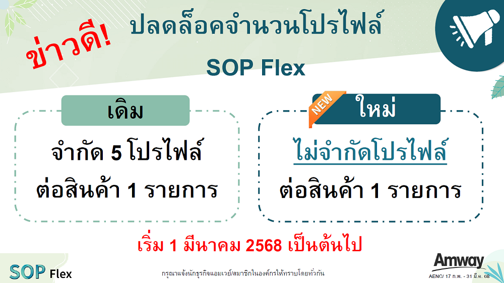 ประกาศปลดล็อคจำนวนโปรไฟล์ SOP Flex.png