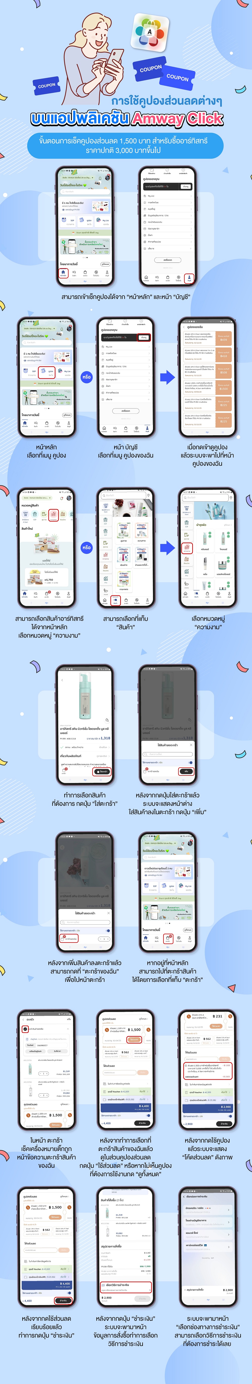วิธีใช้คูปองส่วนลดต่างๆบนแอปพลิเคชันแอมเวย์ คลิก.jpg