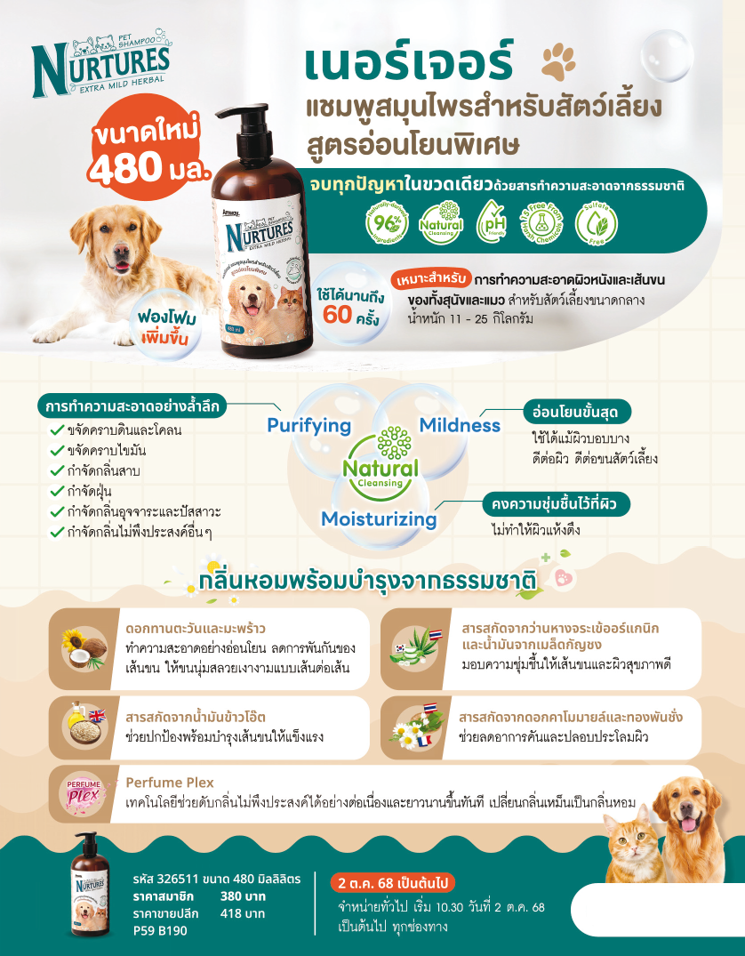เนอร์เจอร์ แชมพูสมุนไพรสำหรับสัตว์เลี้ยง (ขนาด 480 มล.).png