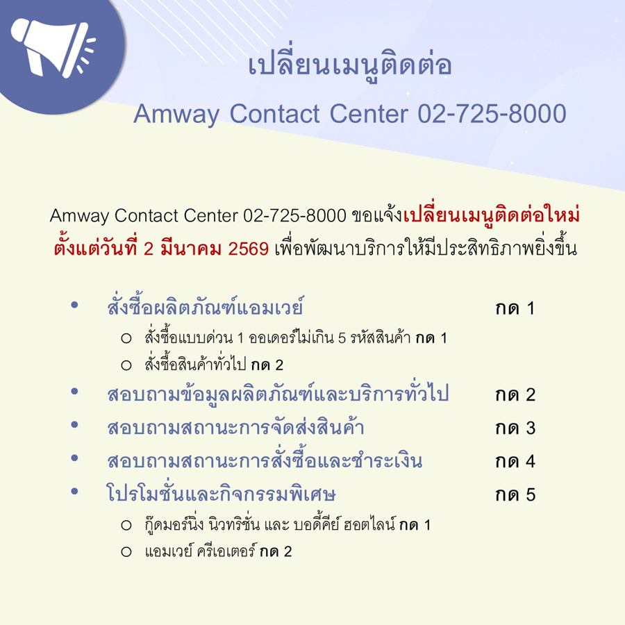 เปลี่ยนเมนูติดต่อ Amway Contact Center.png